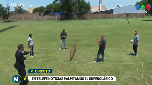 El clásico de fútbol-tenis en la cancha de Telefe Noticias, lo ganó Talleres 3 a 1