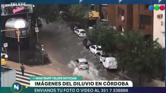 Diluvio en Córdoba, lo que dejó el temporal reflejado por los televidentes de Telefe Noticias