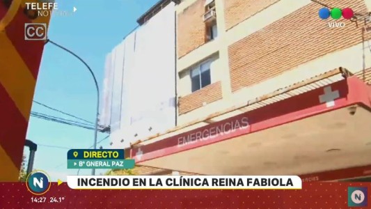 Bomberos controlaron incendio en la clínica Reina Fabiola