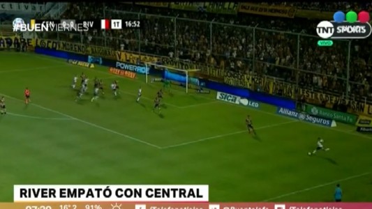 River empató con Rosario Central y dejó pasar la chance de acercarse a la punta