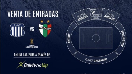 Talleres: con precios más bajos, ya venden las entradas para el partido contra Palestino.