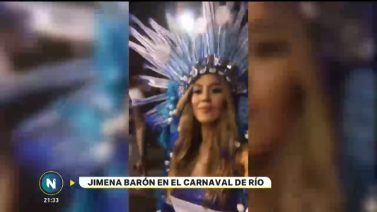 Jimena Barón la rompió en el carnaval de Río