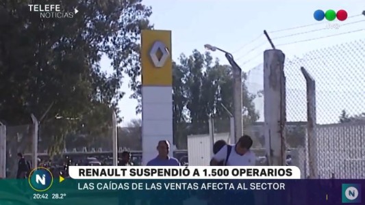 Renault suspendió a 1.500 operarios