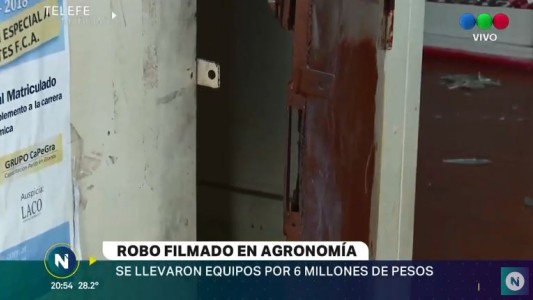 Robo en Agronomía: Investigan las imágenes de las cámaras de seguridad