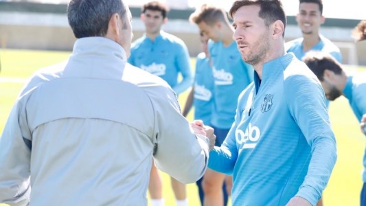 Messi se recuperó rápido de su lesión y ya entrenó con el Barcelona
