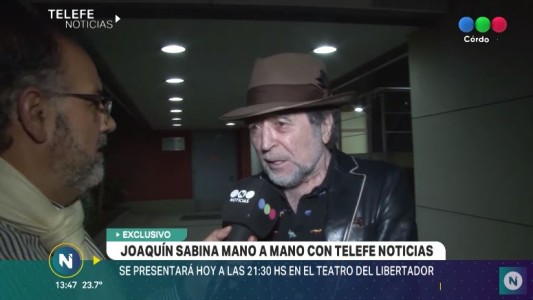 Exclusivo: Joaquín Sabina mano a mano con Telefe Noticias