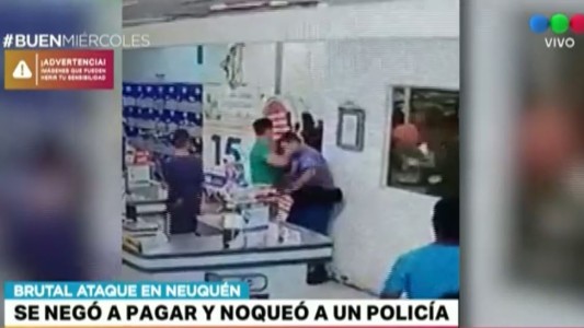 Se negó a pagar y noqueó a un policía