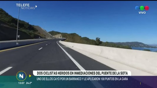 Dos ciclistas heridos en el nuevo puente De la Sota