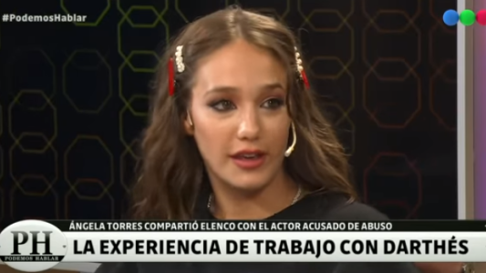 Ángela Torres habló sobre cómo fue trabajar con Juan Darthés: "Yo no le creía y me sentía muy incómoda"