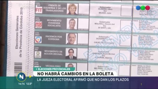 No habrá cambios en la boleta