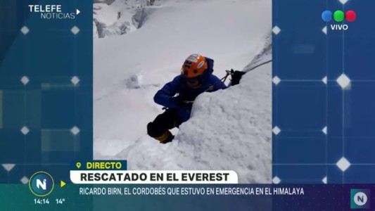 Ricardo Birn, el cordobés que fue rescatado en el Everest habló con Telefe Noticias