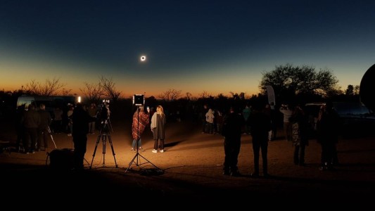 Así se vió el eclipse en La Población, Traslasierra
