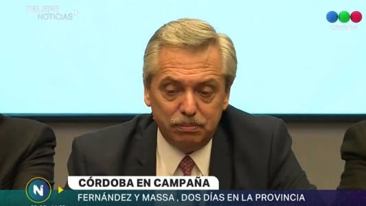 Conferencia de prensa de Alberto Fernández en Córdoba