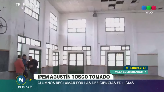 Alumnos tomaron el IPEM Agustín Tosco por problemas edilicios
