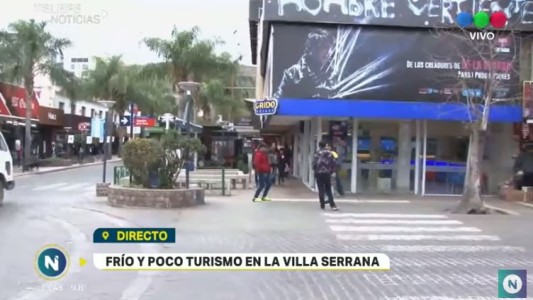 Frío y los primeros turistas de vacaciones en Carlos Paz