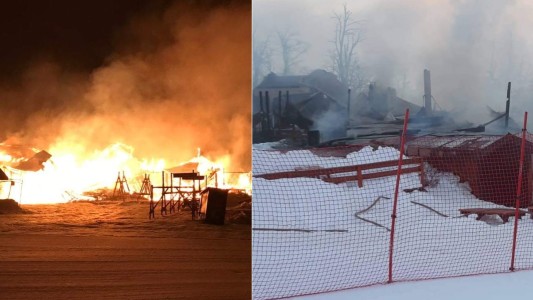 Video: fuego a 1600 de altura en el cerro Chapelco