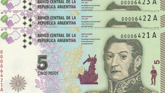 Chau billete de 5 pesos: el Banco Central anunció que saldrá de circulación