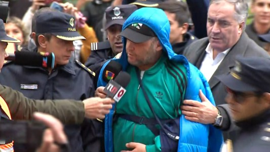 Así llegaba "El Pepo" a la comisaría de Chascomús