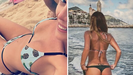 Un fuego: las fotos ultra hot de Mónica Ayos en las playas de Barcelona