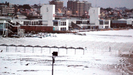 Nieva en Mar del Plata