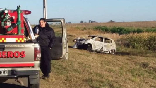 Tres muertos en un choque con incendio en la autovía 19