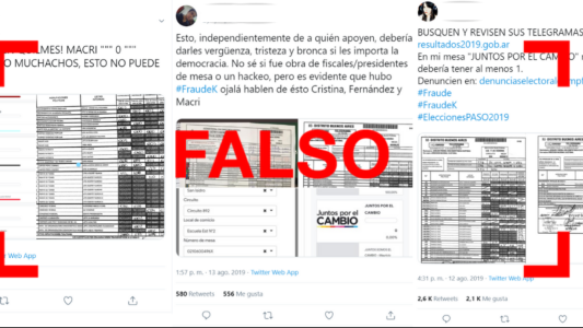 Los telegramas con errores no implican que haya habido fraude electoral