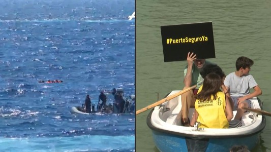 Migrantes del Open Arms se arrojan al mar para intentar llegar a Italia