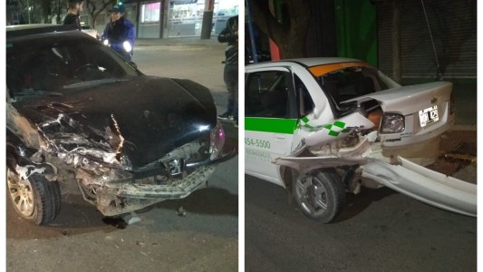 Borracho chocó a un remis que esperaba la luz verde del semáforo, pudo haber sido una tragedia