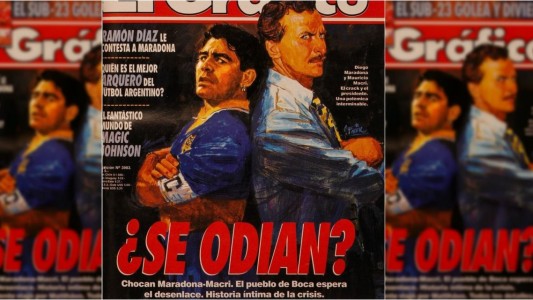 El mensaje de Maradona a Mauricio Macri con una tapa de "El Gráfico"