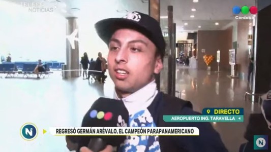 Germán Arévalo ya está en Córdoba y se reunió con su familia