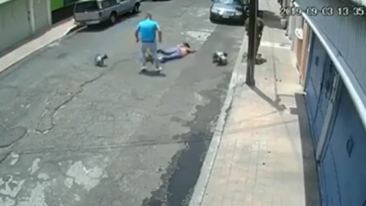 VIDEO: Un hombre golpea violentamente a mujer por pelea entre sus perros
