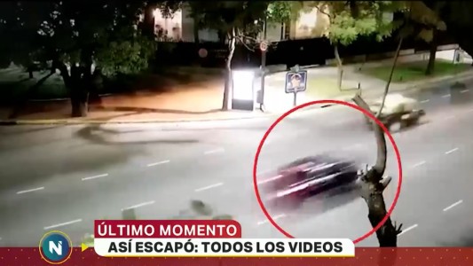 Videos: así fue el escape del periodista luego de atropellar a los agentes