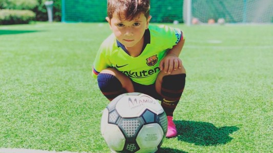 El desopilante video de Mateo Messi imitando a su papá