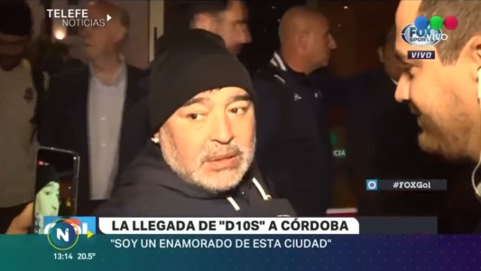 "D10S" en Córdoba: el recibimiento de los fanáticos en la previa del partido de Gimnasia