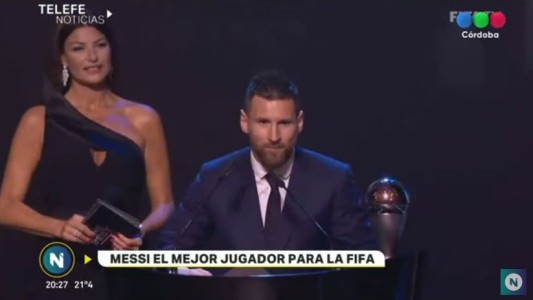 El emotivo mensaje de Messi cuando le entregaron el premio "The Best"