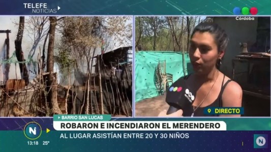 Robaron y quemaron el comedor de barrio San Lucas