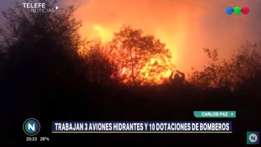 VIDEO: imágenes impactantes de los incendios en Carlos Paz