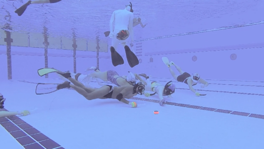 El hockey bajo el agua gana adeptos en todo el mundo