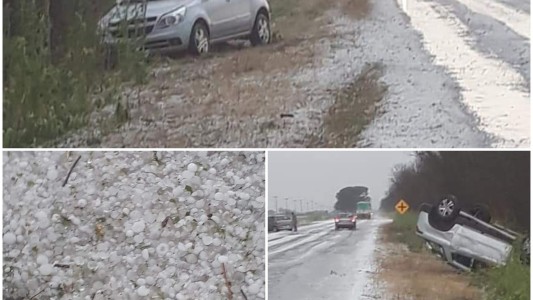 Videos: impresionantes imágenes de la caída de granizo en Oliva y James Craik