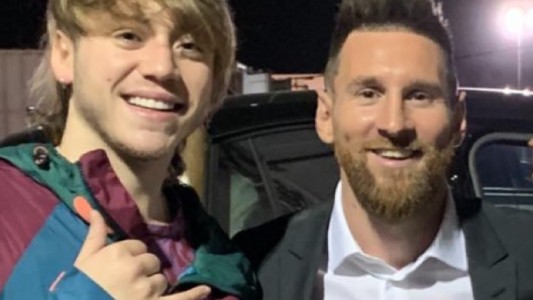 Paulo Londra, emocionado al conocer a Lionel Messi