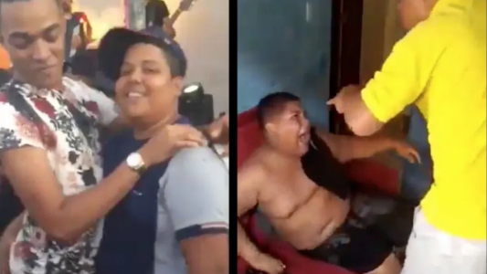 VIDEO: un padre golpea brutalmente a su hijo por bailar con un hombre