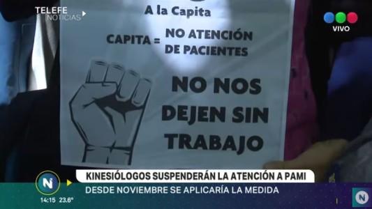 Pami: Kinesiólogos suspenderán la prestación desde noviembre