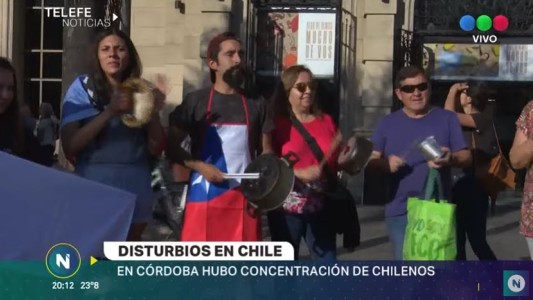 Chilenos se manifestaron en Córdoba en solidaridad con sus compatriotas