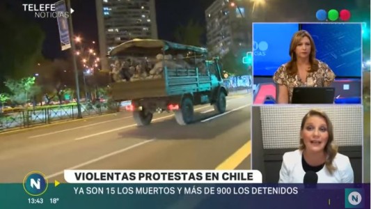 Tensión en Chile: 15 muertos y más de 900 detenidos