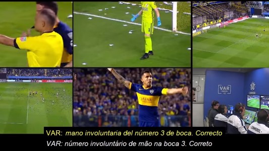 La mano involuntaria de Más en el gol de Salvio