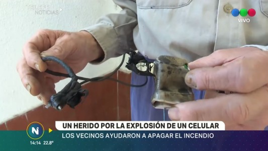 Explotó el celular mientras dormían y se les incendió la casa