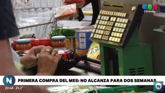 La primera compra del mes no alcanza para dos semanas
