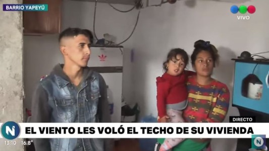 La tormenta les voló el techo de la casa, necesitan ayuda