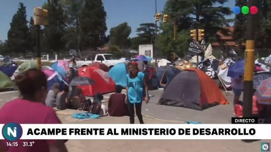 El Polo Obrero encabeza un acampe frente al Ministerio de Desarrollo Social