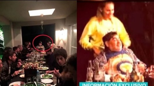 Se filtraron dos fotos del cumpleaños polémico de Diego Maradona